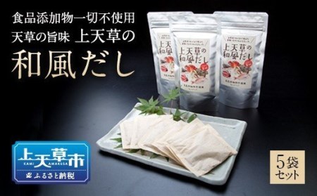 ＜ R8年熊本地震復興支援 ＞【天草の旨味】上天草の和風だし【添加物不使用】5点セット