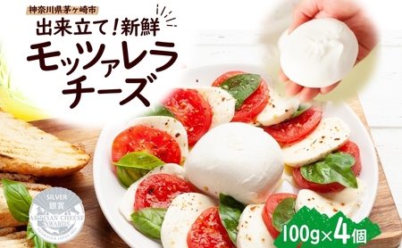 出来立て新鮮 モッツァレラチーズ100g × 4個セット 茅ケ崎産 加工食品 乳製品 チーズ 出来立て 神奈川県産 モッツァレラ 手作り Osteria e Bottega S 神奈川県 湘南 茅ケ崎 フレッシュチーズ おつまみ ピザ