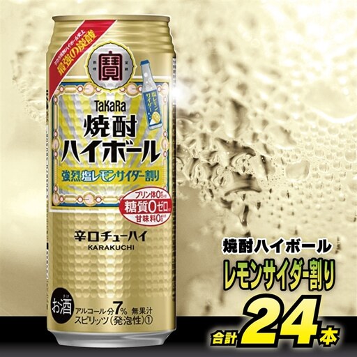 CD057 タカラ 焼酎ハイボール 強烈塩レモンサイダー割り 500ml 24本