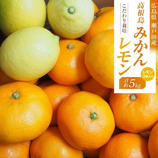 [先行予約]こだわり栽培 高根島みかん 5kg レモン3個入り [2026年11月下旬より発送開始]