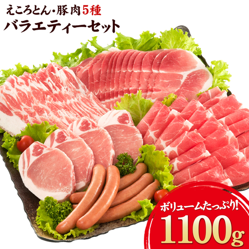 えころとん・豚肉5種(計1100g) バラエティセット《60日以内に出荷予定(土日祝除く)》熊本県産 有限会社ファームヨシダ