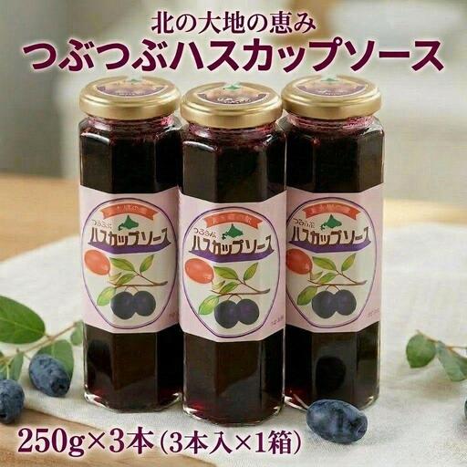 ハスカップソース　＜北の大地の恵み＞つぶつぶハスカップ ギフトセット　250g×3本【1002315】