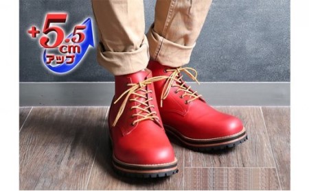 ワークブーツ 本革 ビブラムソール 4E No.wk1563 ワークブーツ【レッド】 26.0cm