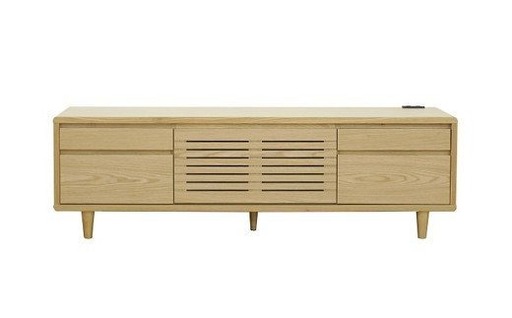 【開梱・設置】モナコ 140cm テレビボード（ナチュラル）　AX044