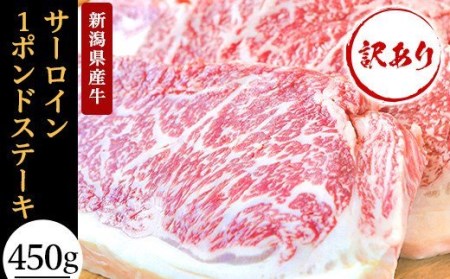 76-66B【訳あり】新潟県産牛（長岡産） サーロイン1ポンドステーキ