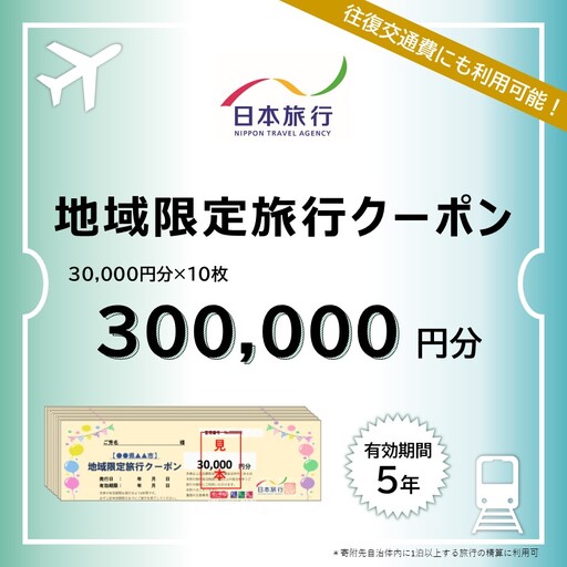 北海道登別市 地域限定旅行クーポン 300,000円分 日本旅行 トラベルクーポン 納税チケット 旅行 宿泊券 ホテル 観光 旅行 旅行券 交通費 体験 宿泊 夏休み 冬休み 家族旅行 ひとり旅 カップル 夫婦 親子 登別名旅行