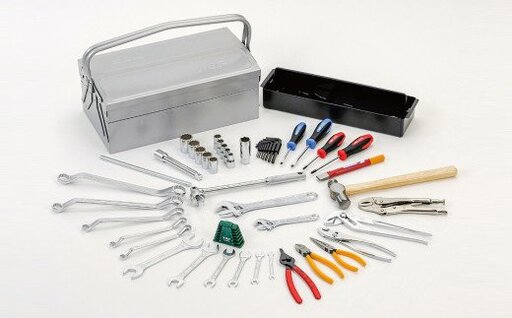 工具41点セット ご家庭用 設備工事 自動車整備 ドライバー レンチ ペンチ ハンマー DIY [トップ工業]【146P001】