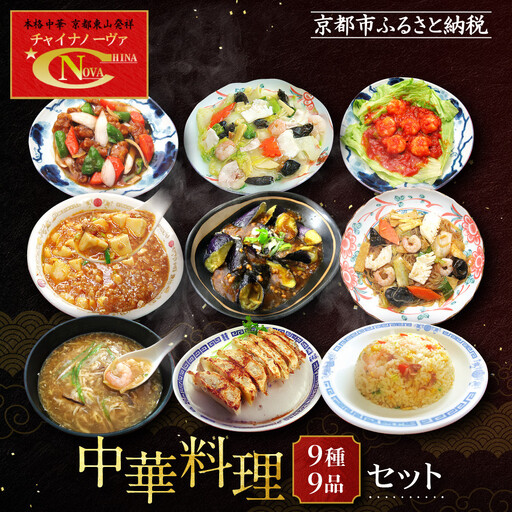【チャイナノーヴァ】中華料理９種９品セット［ 京都 レビュー高評価 本格中華 台湾出身シェフ 人気 おすすめ 中華 中華料理 点心 お惣菜 簡単 時短 お取り寄せ 通販 送料無料 ふるさと納税 ］