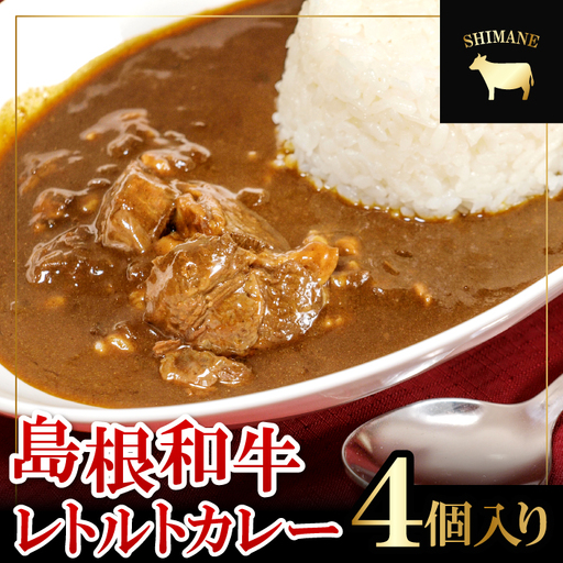 ごろっと島根和牛カレー(4個)[カレー 4個 1食 220g レトルト食品 レトルトカレー レトルト ビーフカレー 中辛 肉 和牛 しまね和牛 詰め合わせ セット 備蓄用 災害備蓄 島根県 大田市]