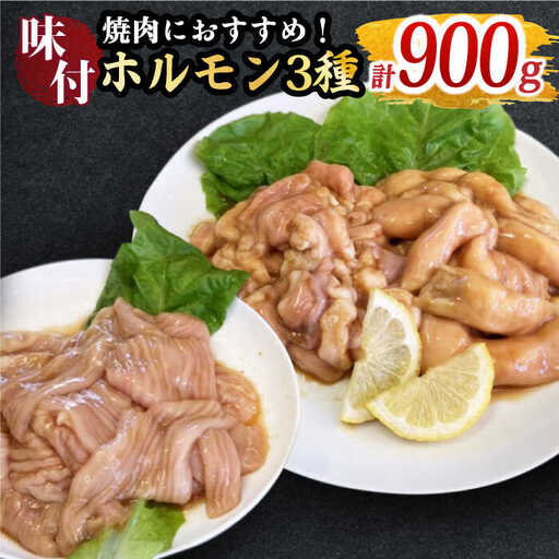 【味付】【大容量】プリプリで味わい深い！ホルモン専門店のホルモンセット900g（丸腸・上ホルモン・シマ腸各300g）【三田川ホルモン専門店】吉野ヶ里町 [FAC010]