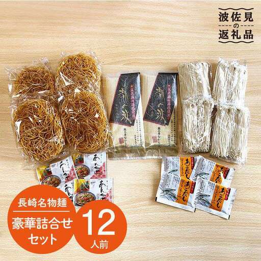 【本場長崎を味わえる！】長崎名物麺 皿うどん 五島うどん 計12人前！豪華詰め合わせセット【水谷製麺所】 [IA02] 