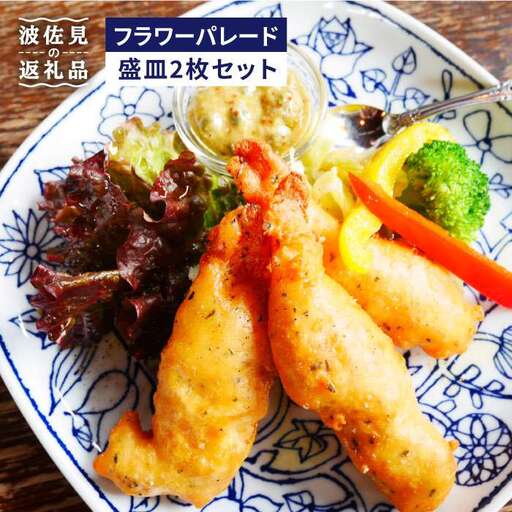 【波佐見焼】フラワーパレード 盛皿2枚 お勧めセット 食器 皿 プレート 【和山】 [WB49] 波佐見焼