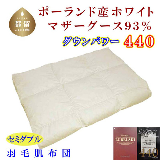 【 肌掛け布団】 セミダブル ポーランド産９３％ CK105