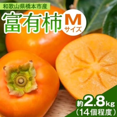 柿【2026年度発送分】ケーズファーム　富有柿　M　14個程度(約2.8kg)【1135662】
