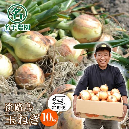 [定期便]名手農園 淡路島特産玉ねぎ10kgの12ヶ月コース 玉ねぎ