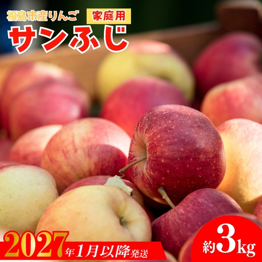 No.2064 りんご「サンふじ」家庭用 約3kg【2027年１月より発送】