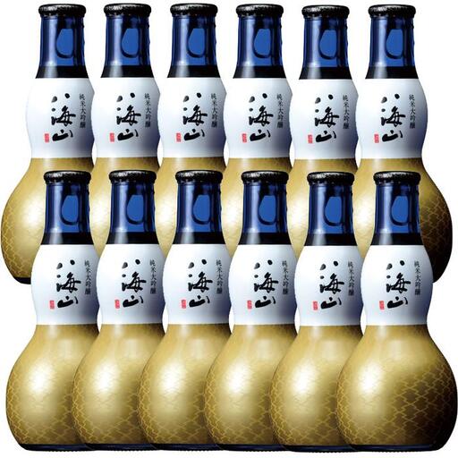 日本酒 八海山 純米大吟醸 45%精米 180ml×12本[八海山 純米大吟醸 12本 セット 日本酒 180ml 新潟 地酒 厳選 晩酌 熱燗 お酒 酒 さけ お中元 お歳暮 贈答]