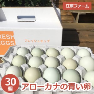 江原ファーム アローカナの青い卵 30個 割れ補償 | 卵 たまご タマゴ _AG01