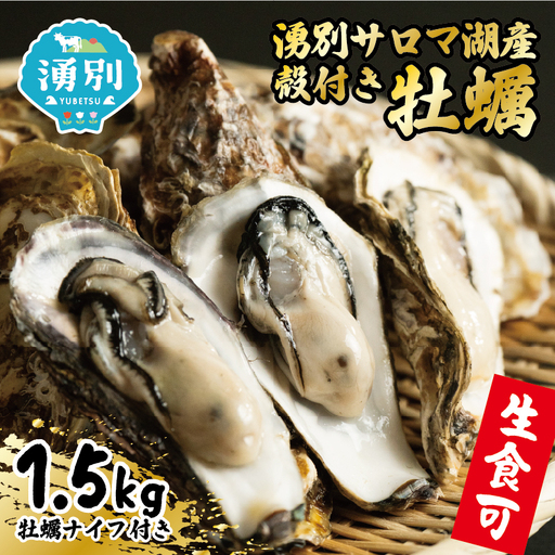 オホーツク 湧別 サロマ湖産 殻付き 牡蠣 生食可 1.5kg 