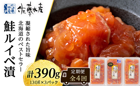 【全4回】佐藤水産のおすすめ定期便【3ヶ月に1回お届け！】鮭ルイベ漬