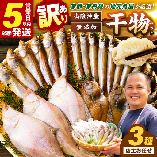【最短2～5営業日以内に発送】おまかせ干物セット（冷凍） 干物