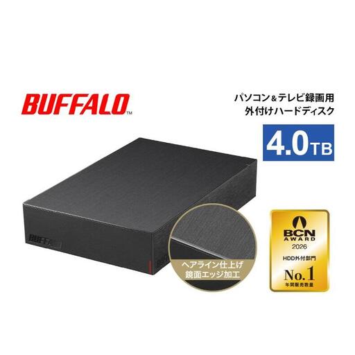BUFFALO 外付けハードディスク 4TB 外付け HDD 録画用外付けHDD 録画用 家電