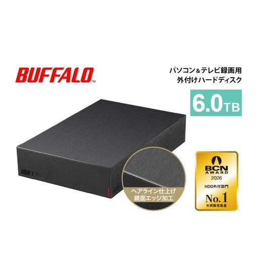 BUFFALO 外付けハードディスク 6TB 外付け HDD 録画用外付けHDD 録画用 家電