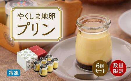 【数量限定】やくしま地卵冷凍プリン 6個セット