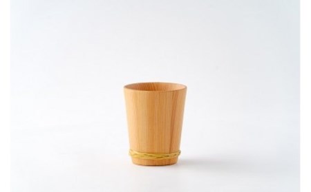 天然秋田杉 ミニカップ(竹タガ) 国産 職人手作り 天然木 日本製 職人 手作り 食器 カップ コップ コーヒーカップ ギフト プレゼント 冷めにくい