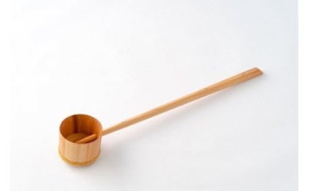 天然秋田杉 柄杓(竹タガ) 国産 職人手作り ひしゃく 天然木 木製 日本製 職人 手作り