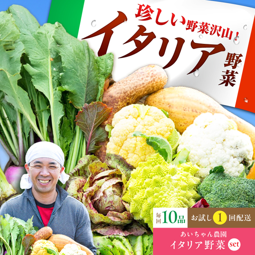 【10品】農薬に頼らない！カラダにやさしい「イタリア野菜」セット（レギュラー） あいちゃん農園 野菜 やさい[FAA017]