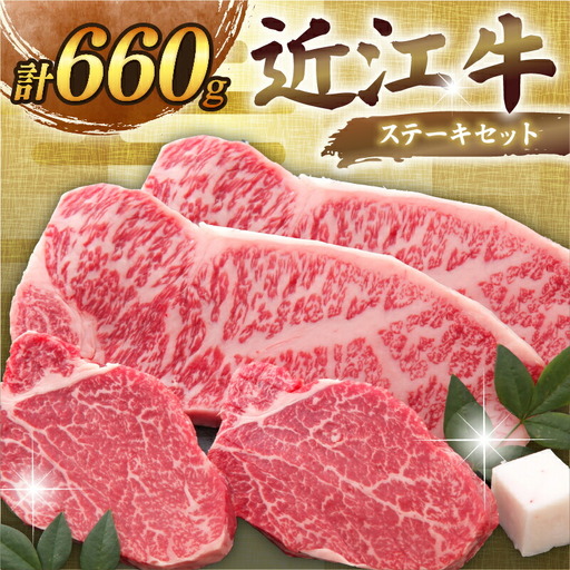 近江牛 ステーキセット (サーロインステーキ ヒレステーキ) 計660g [千成亭 近江牛] 牛肉 和牛