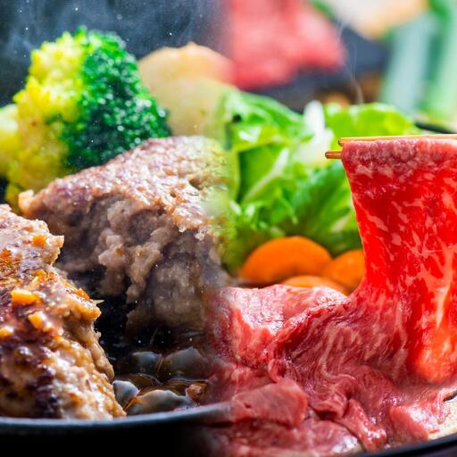和牛ハンバーグ＆大分県産黒毛和牛すきやき肉(500g)セット
