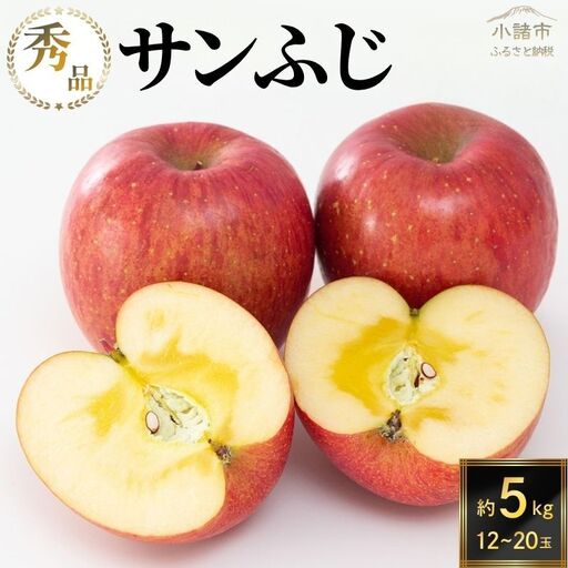 りんご サンふじ 秀品 約5kg 12〜20玉入 リンゴ