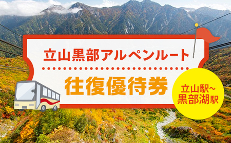 立山黒部アルペンルート ( 立山駅 〜 黒部湖駅 ※往復 ) 優待券 立山黒部貫光観光 旅行 券 チケット 体験 トラベル 黒部 富山県 立山町 F6T-781