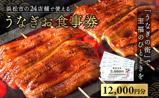 食事券 うなぎ 浜松 24店舗 12000円 レストラン 食事券