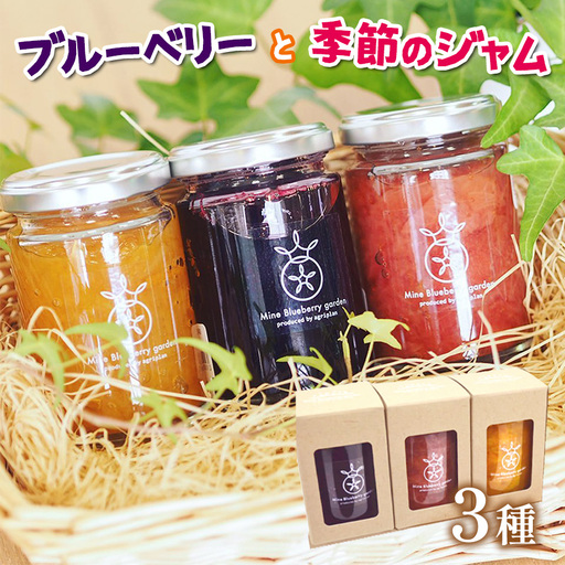 ブルーベリー と山口県の 季節のジャム 3本セット