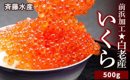 いくら 北海道 白老産 前浜加工 500g ＜斉藤水産＞ AM170