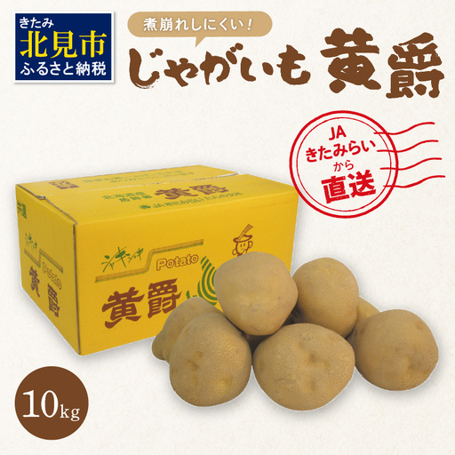 【予約：2026年10月中旬から順次発送】JAきたみらいから直送する新鮮じゃがいも「黄爵」10kg ( 野菜 期間限定 芋 北海道 )【104-0002-2026】