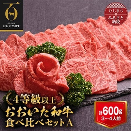 おおいた和牛 焼肉にピッタリ!牛肉の食べ比べセットA(上カルビ&上ロース)(合計600g)3〜4人前_牛肉 肉 和牛 おおいた和牛 国産牛 お肉 肉セット 焼肉 食べ比べ_[配送不可地域:離島]