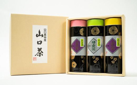 特上・上煎茶 ふるさとの味「山口茶」 50ｇ×2種、全3缶 AA10-FN