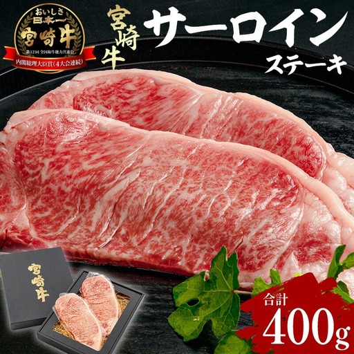 牛肉 ステーキ 牛肉[宮崎牛 サーロイン 400g]
