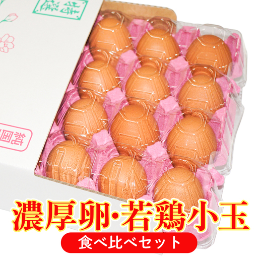 [山田養鶏]濃厚卵・若鶏小玉 食べ比べセット [No.187]