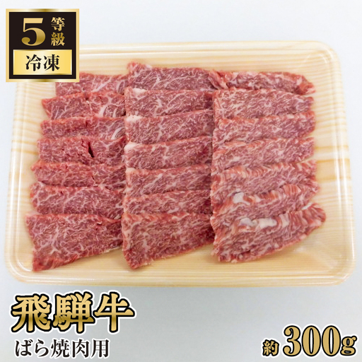 飛騨牛ばら焼肉用 約300g(5等級 冷凍) [No.211]