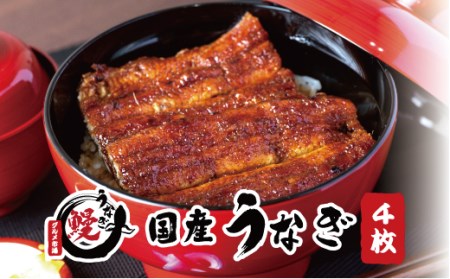 国産うなぎ 関西風蒲焼 大サイズ４枚(合計約600g)薬味付【北山グルメ市場】【miw103】