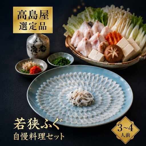 若狭ふぐ 自慢料理 4人前 ふぐ鍋 ふぐ刺し 若狭ふぐ