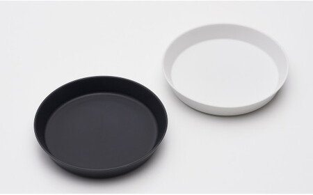 2016/ IR Plate Set【2016/オリジナル】有田焼 食器 器 皿 中皿 切立皿 プレート 2枚 ブラック ホワイト シンプル cd006