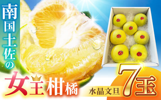 【先行予約】 南国土佐の女王柑橘 水晶文旦 約3kg 7玉入り〈2026年9月中旬〜2026年12月中旬頃発送〉/ ぶんたん 文旦 3kg 3キロ フルーツ 高知 名物 果物 柑橘  【フルーツショップオザキ】[ATAH006]