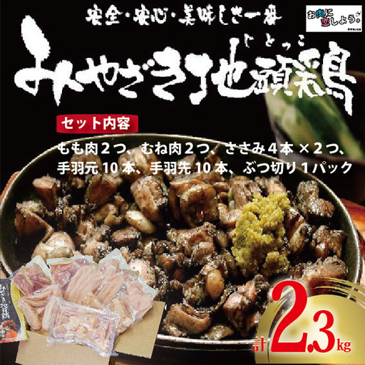 鶏肉 朝挽き"みやざき地頭鶏"まんぷくセット約2.3kg 国産 鶏 地鶏