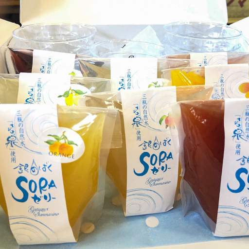 三瓶山自然水「さひめの泉」使用　SORAゼリー（8個入り）